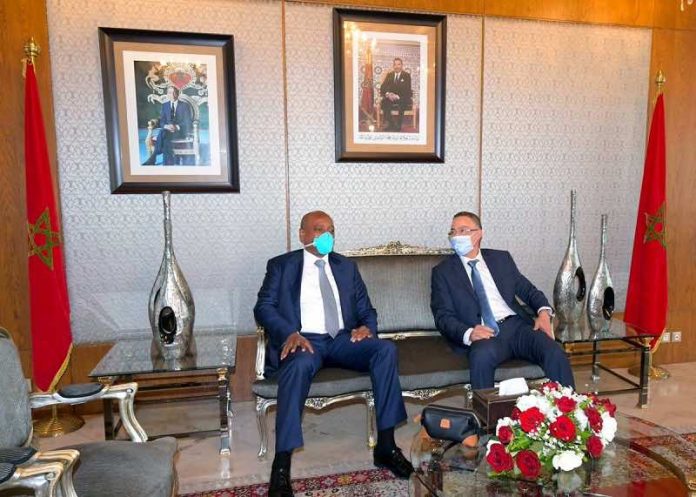 Le président de la CAF Patrice Motsepe en visite au Maroc (détail)