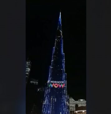La tour Burj Khalifa aux couleurs de la nouvelle marque nationale d’investissement et d’export « Morocco Now » (Vidéo)