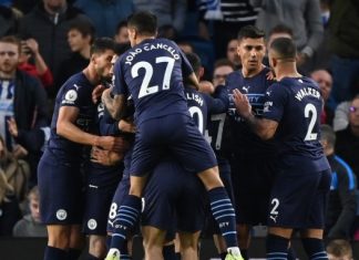 Foot : Manchester City s’impose contre Brighton (4-1)