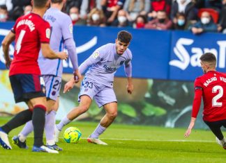 Football : Abdessamad Ezzalzouli inscrit son premier but avec le Barça (vidéo)