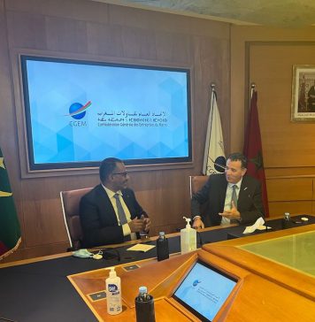 Maroc-Mauritanie. Alj et Ould Cheikh Ahmed discutent de la facilitation de l’investissement