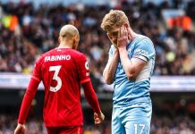 Premier League. Manchester City et Liverpool se quittent sur un match nul 2-2