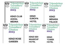 Tripadvisor distingue 6 hôtels du groupe Kenzi