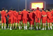 Première séance d’entrainement pour les Lions de l’Atlas sous Ouahbi Première séance d'entrainement pour les Lions de l'Atlas sous Ouahbi